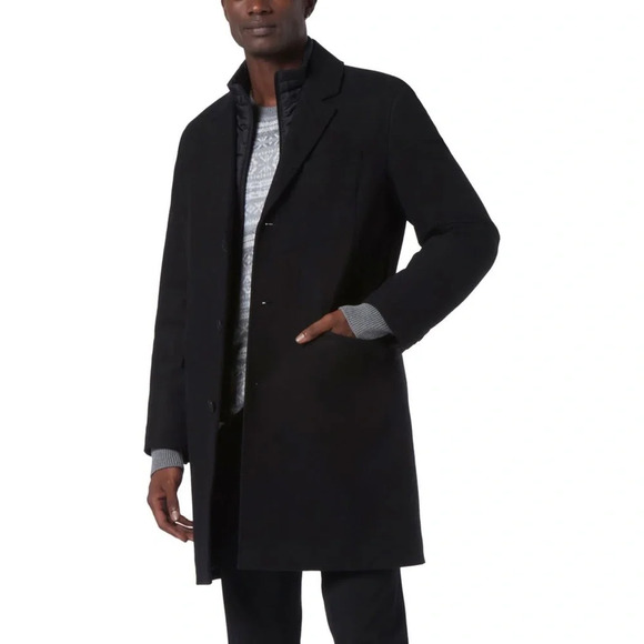 Andrew Marc Sheffield Single Breasted Wool-Blend Overcoat Large - Picture 3 of 12